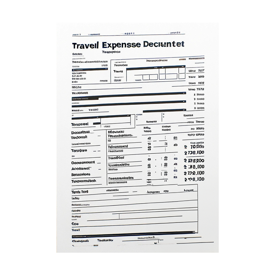 DALL·E 2023 11 27 14.01.29 Create an image of a generic travel expense document template in German language, following a minimalist and clean design. The template should be set